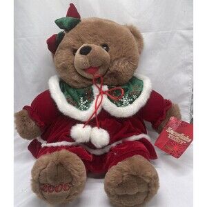 DAN DEE TEDDY SNOWFLAKE 2006 TEDDY BEAR BROWN GIRL PLUSH 2006 Stuffed Animal 18”